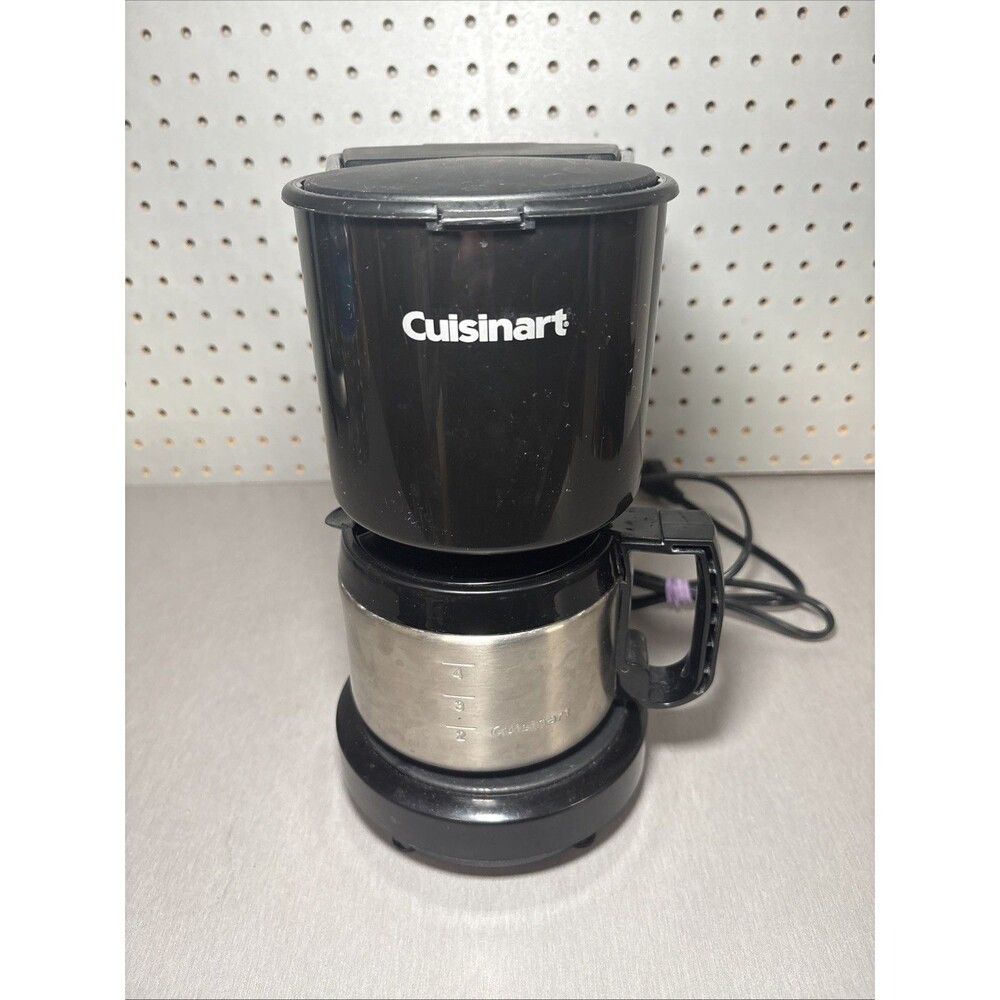 Cuisinart DCC-450BK Coffee Maker 4-Cup Stainless-Steel Carafe Tested Works